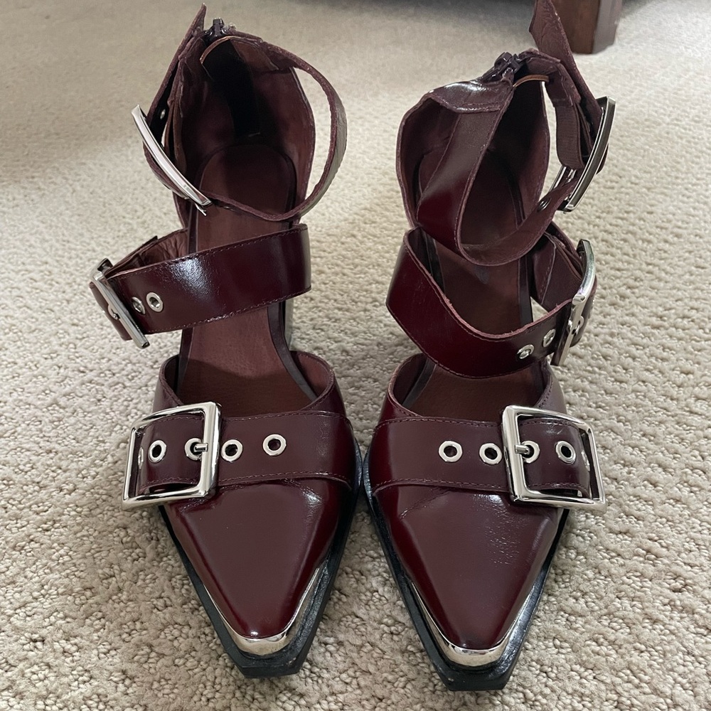 7.5 Jeffrey Campbell Hendrix Heels in Rust barely worn TTS